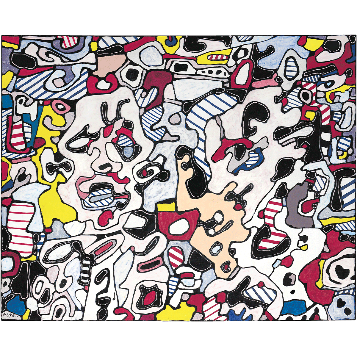 Composite of L'Incivil (after maquette dated 2 August-December 1973) and Offres galantes by Jean Dubuffet