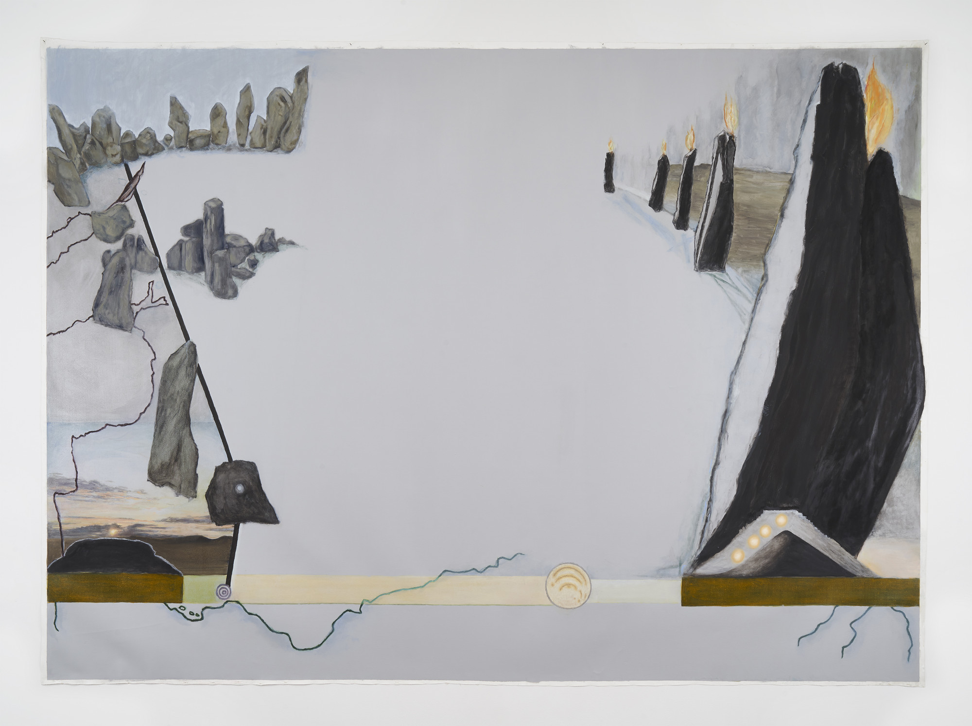 Dusk (Bands and End-Points) by Jo Baer