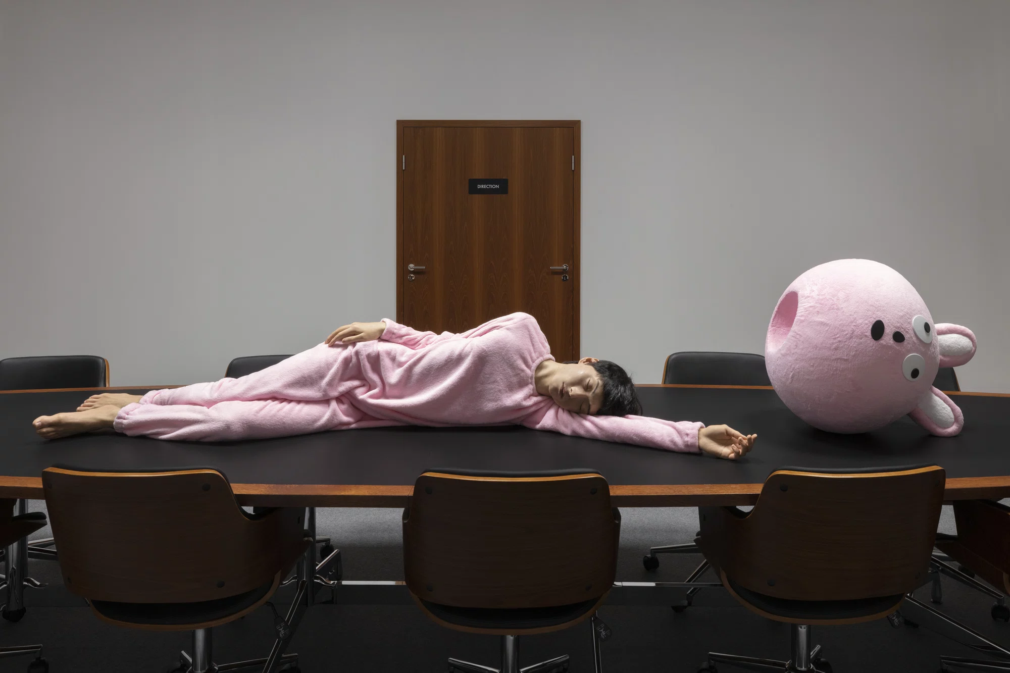 Installation view of Elmgreen & Dragset: Bonne Chance at Centre Pompidou-Metz