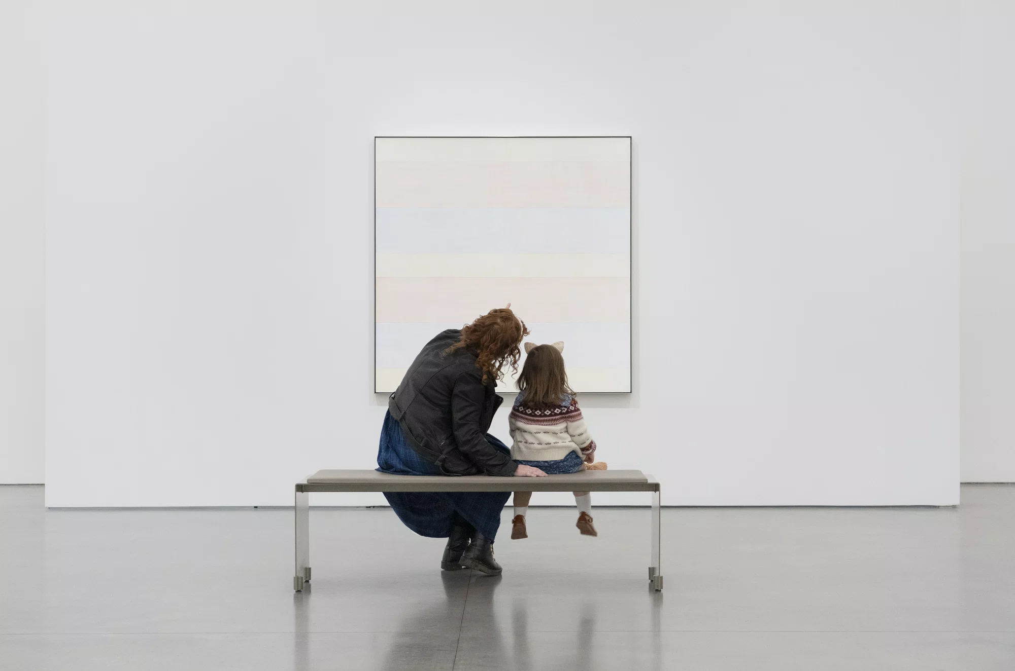 Installation view of Innocent Love by Agnes Martin