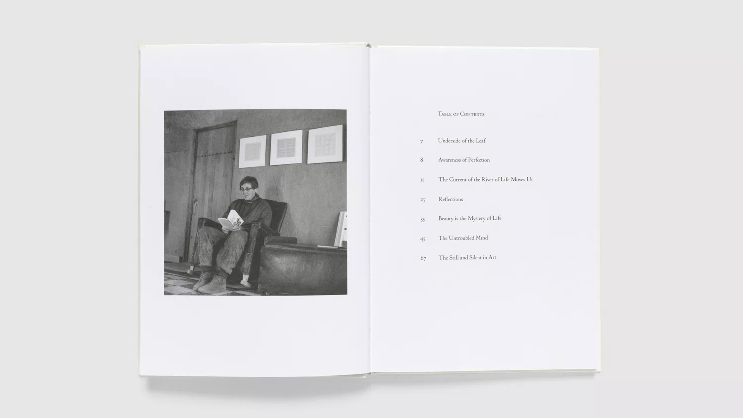 Interior Spread of Agnes Martin: On Beauty