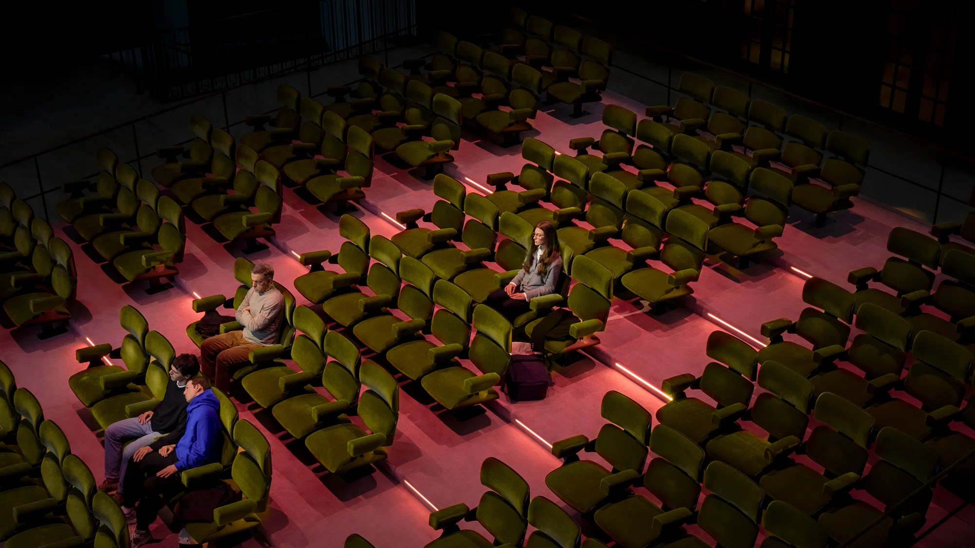 Installation view of The Audience by Elmgreen & Dragset at Prada Mode